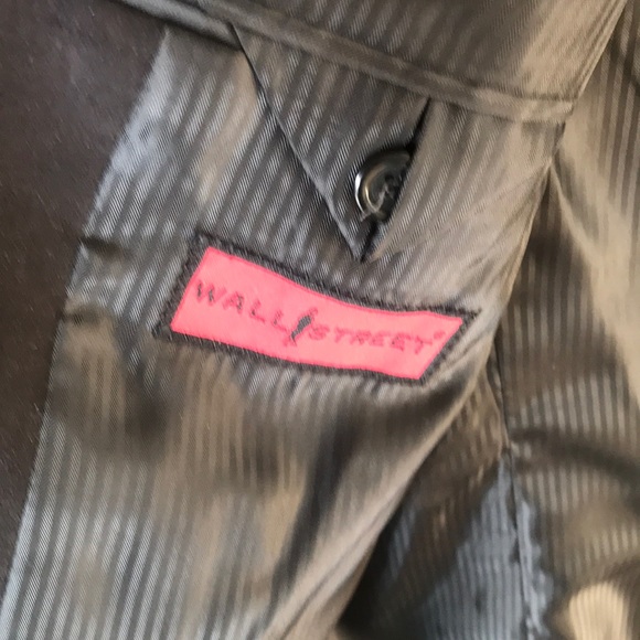 Wall Street faux suede blazer jacket Sz 40R - Picture 3 of 8